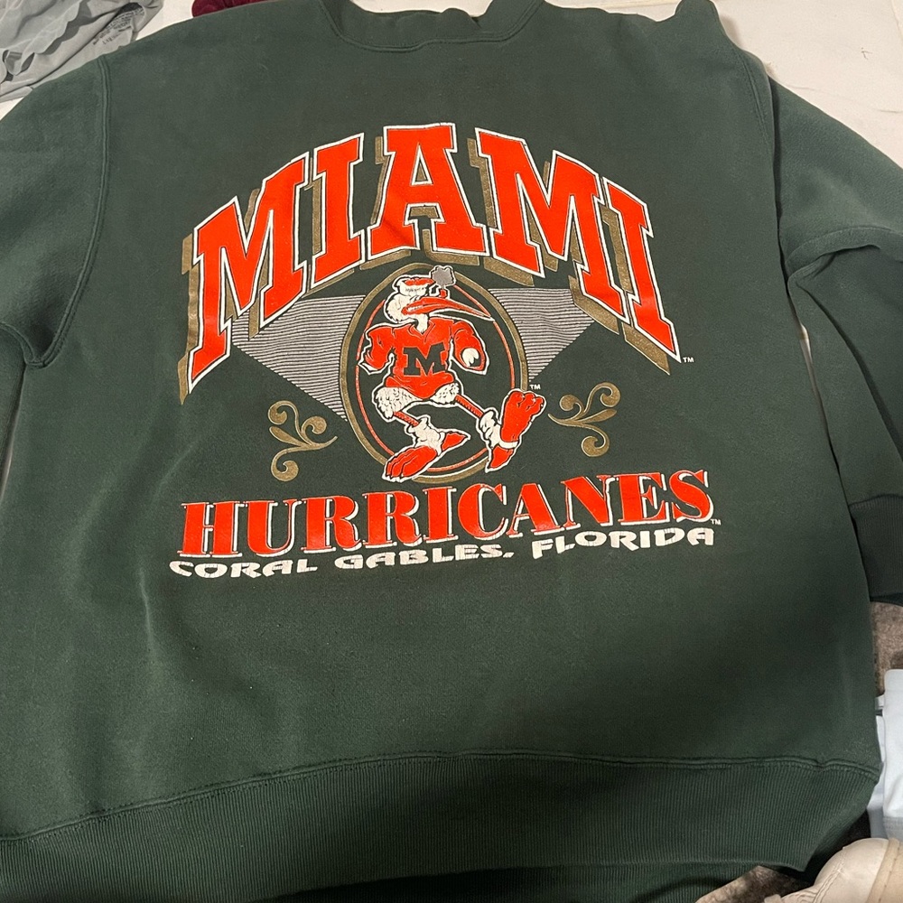 Vintage University of Miami crew neck